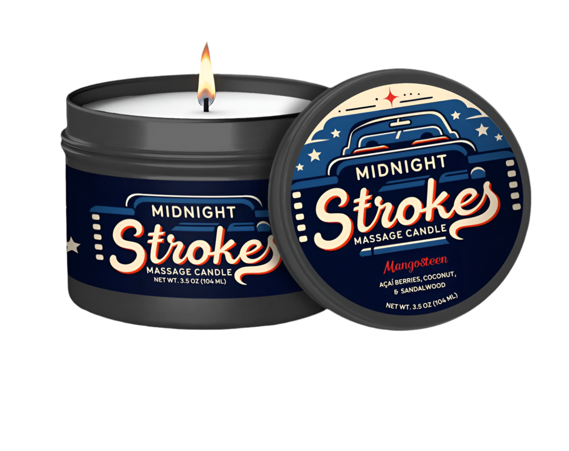 Midnight Strokes Massage Candle