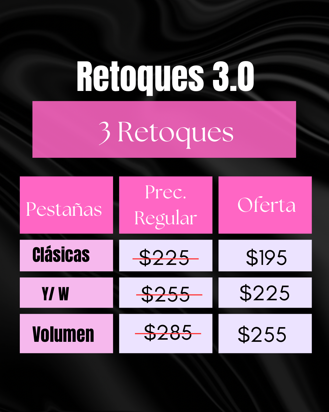 Paquetes de pestañas